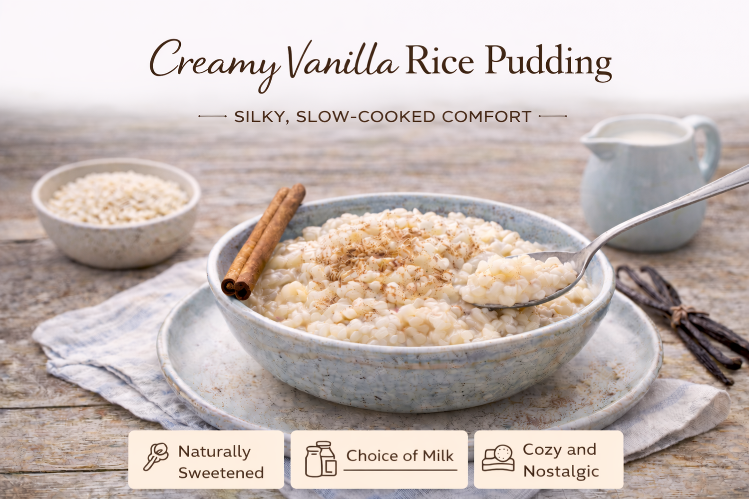Creamy Vanilla Rice Pudding