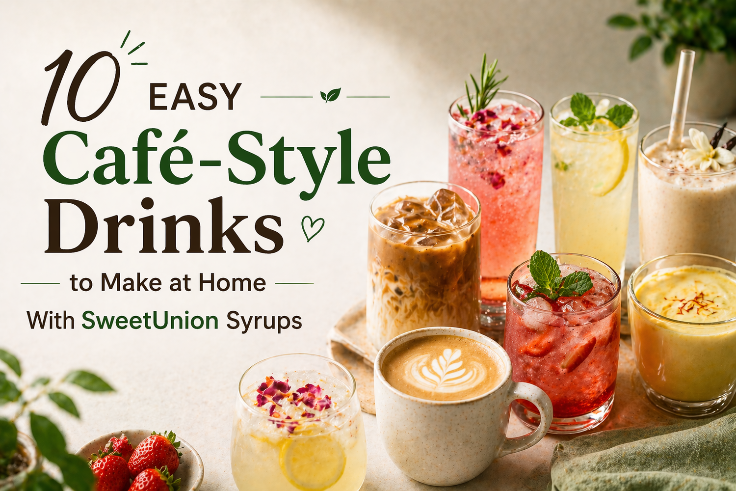 10 Easy Café-Style Drinks to Make at Home With SweetUnion Syrups