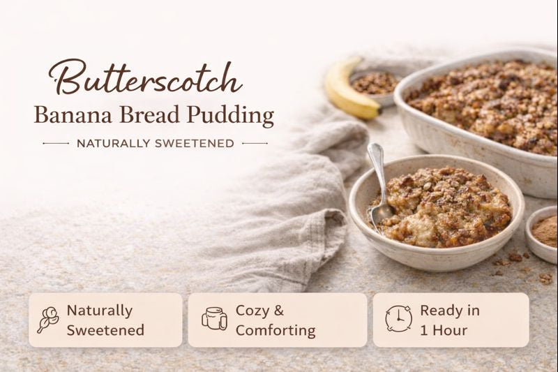 Butterscotch Banana Bread Pudding