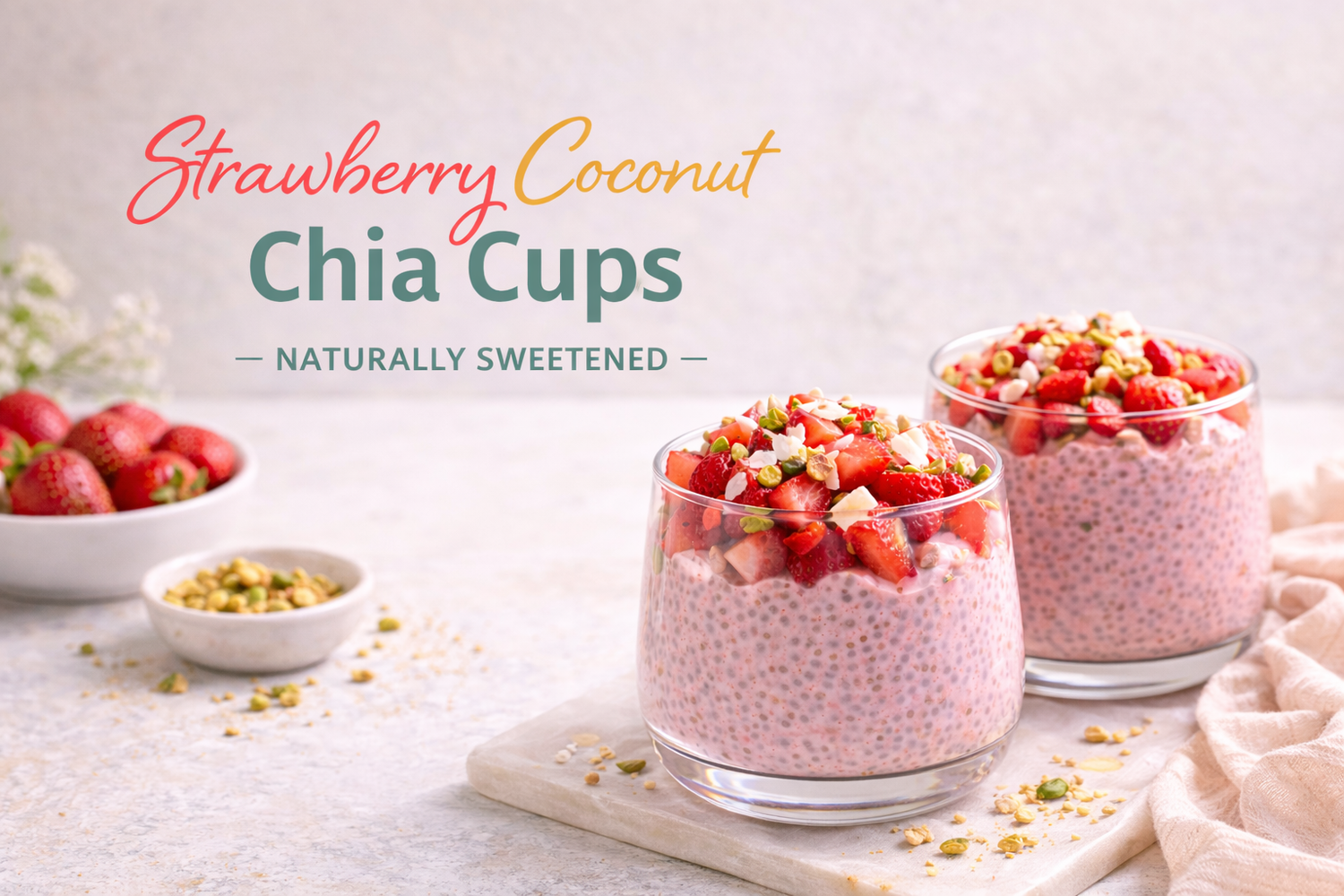 Strawberry Coconut Chia Cups